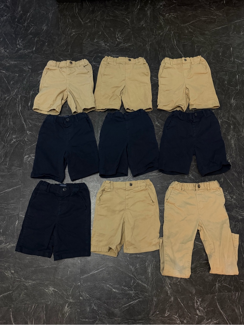 The Children's Place Khaki and Navy School Shorts Pack